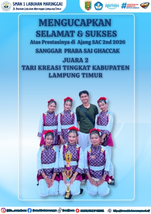 Tim Tari SMAN 1 Labuhan Maringgai Kembali Mendapatkan Penghargaan Tari Kreasi Tingkat Kabupaten Lampung Timur