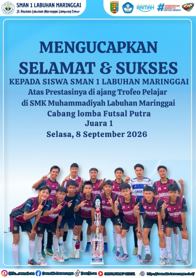 Tim Futsal SMAN 1 Labuhan Maringgai Berhasil Mendapatkan Juara Ke-1